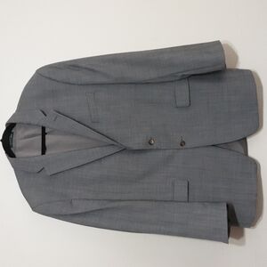 Ralph Lauren  mens blazer suit plaid 100% wool Laine size 46L 2 buttons closure